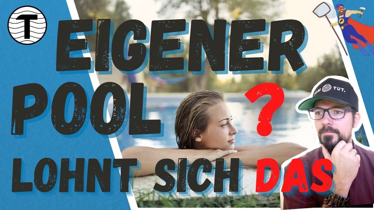 Lohnt sich ein eigener Pool? Frage auf dem Bild