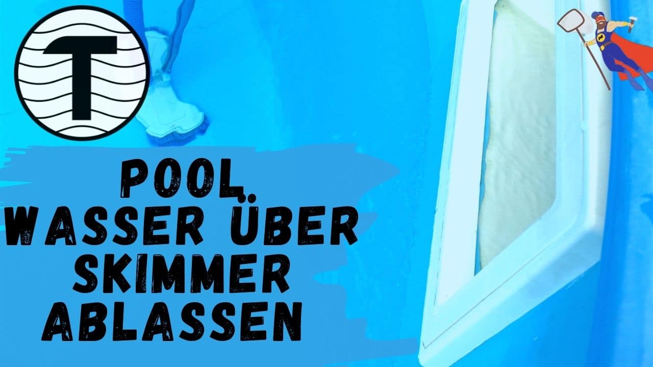 Skimmer Bild im Pool - Wasser läuft raus