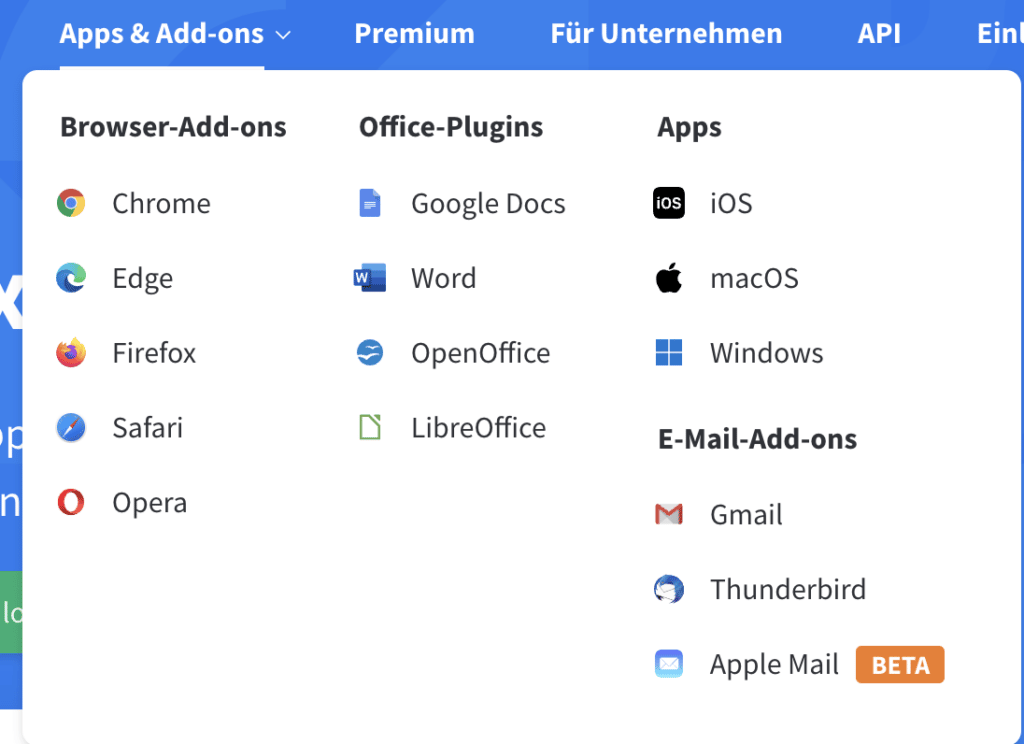 LanguageTool Apps