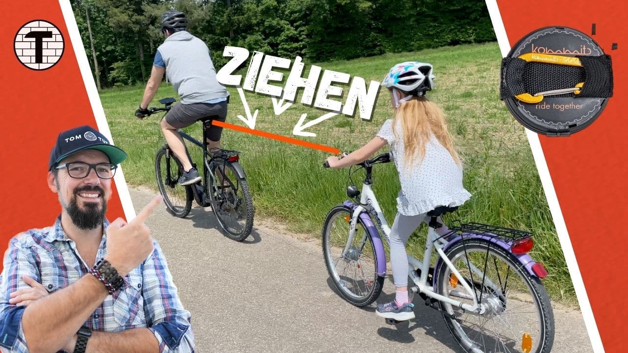 KOMMIT Fahrrad Abschleppseil - Zugsystem für E-Bikes, MTB Kinder