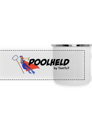 Poolheld Panorama Emaille-Tasse